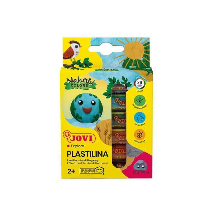 JOVI Plastilina Modelling Clay set of 6 Neon 15 g