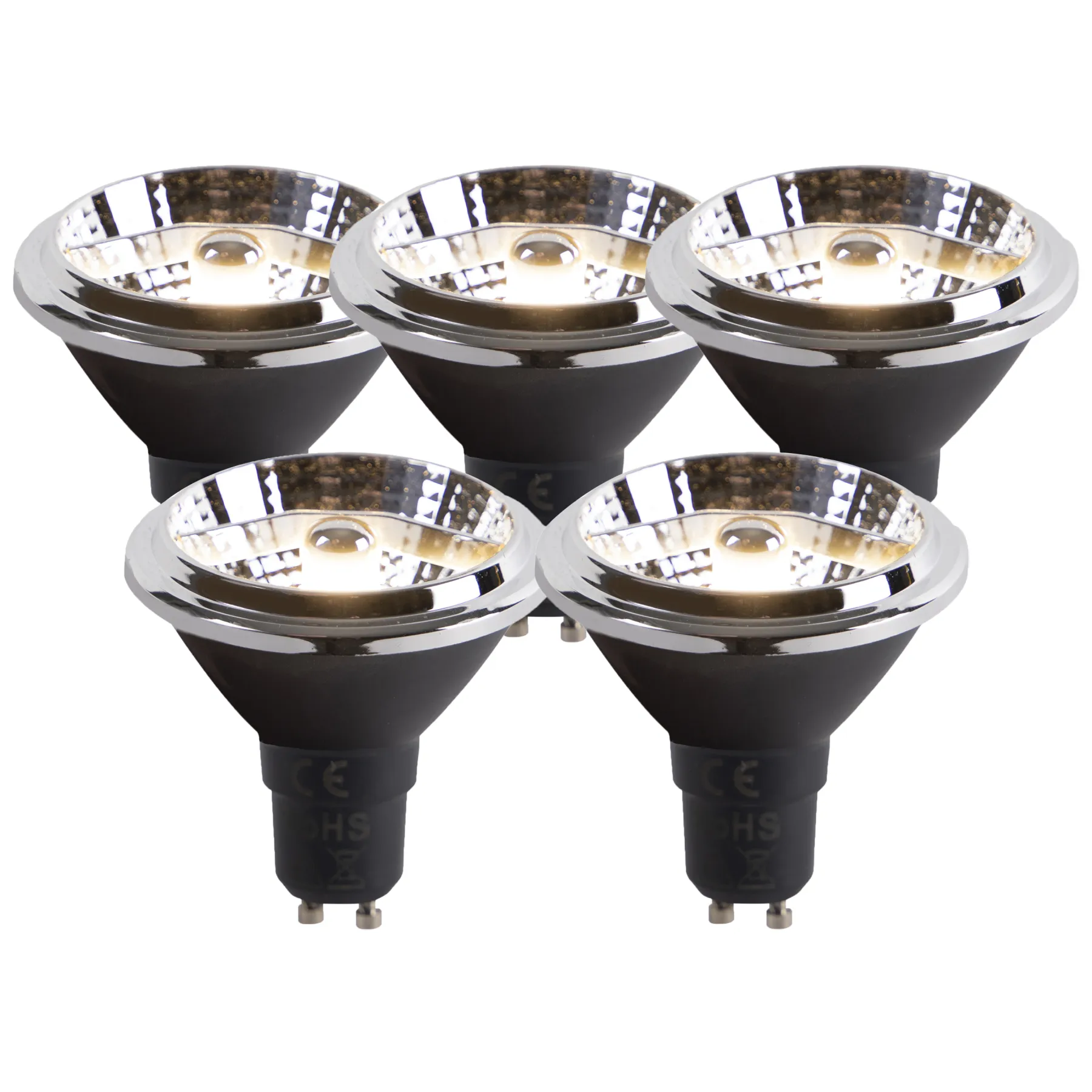 Set di 5 lampade LED GU10 COB 3.5W 330 lm 3000K